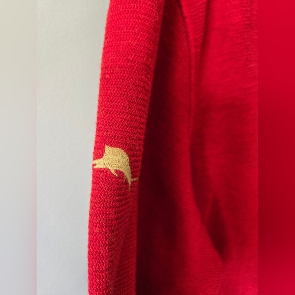 TOMMY BAHAMA × SAN FRANCISCO 49ERS NFL Red Cotton Knit Sweater. Large - Picture 5 of 10